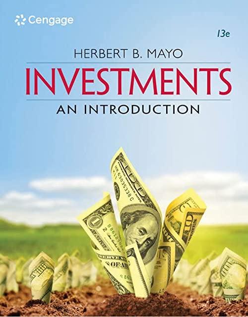 investments an introduction 13th edition herbert b. mayo 0357127951, 978-0357127957
