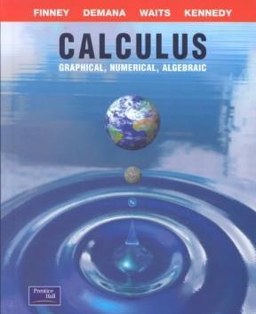 calculus graphical numerical algebraic 3rd edition ross l. finney, franklin d. demana, bert k. waits, daniel