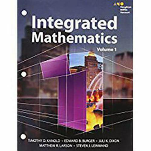 integrated mathematics 1 volume 1 student edition timothy d kanold, edward b burger, juli k dixon, matthew r