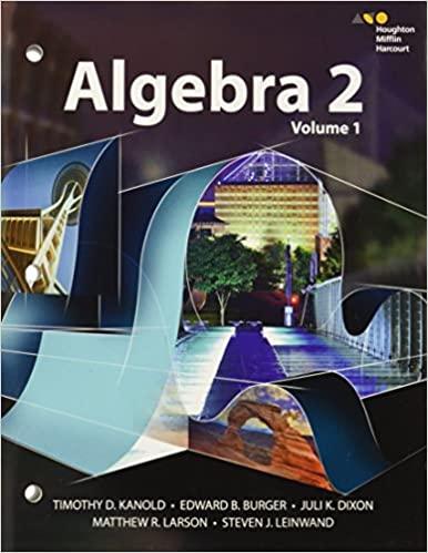 Algebra 2, Volume 1
