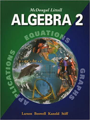 mcdougal littell algebra 2 student edition ron larson, laurie boswell, timothy d. kanold, lee stiff