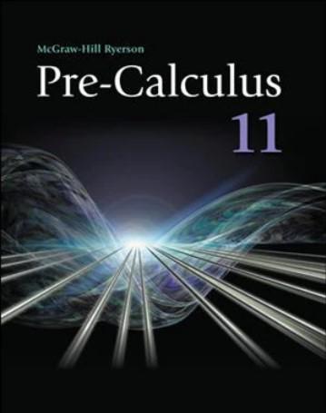 pre-calculus 11 student edition mcgraw hill 0070738734, 978-0070738737