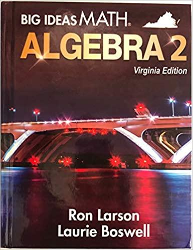 big ideas math algebra 2 virginia edition ron larson, laurie boswell 1635981417, 978-1635981414