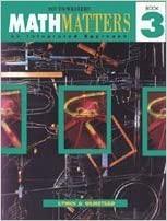mathmatters 3 1st edition lynch, chicha olmstead, eugene 053868111x, 978-0538681117