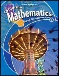 california mathematics concepts skills and problem solving grade 6 student edition day, frey, howard,