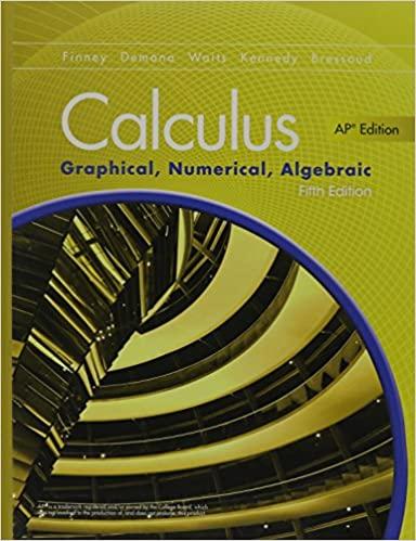 calculus graphical numerical algebraic 5th edition ross l. finney, franklin d. demana, bert k. waits, daniel