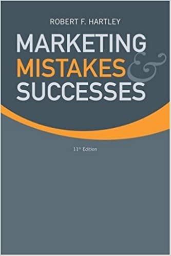 marketing mistakes and successes 11th edition james f. dartley 978-0470169810, 0470169818