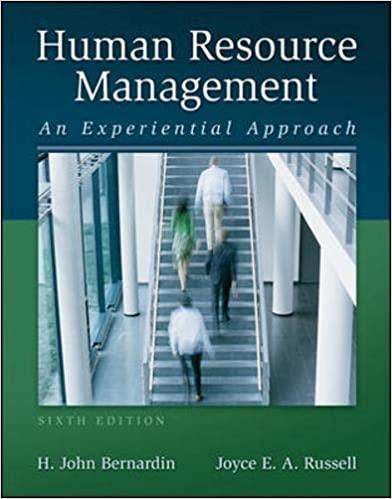human resource management 6th edition john bernardin 978-0078029165, 0078029163
