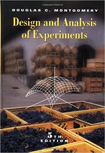 Design And Analysis Of Experiments