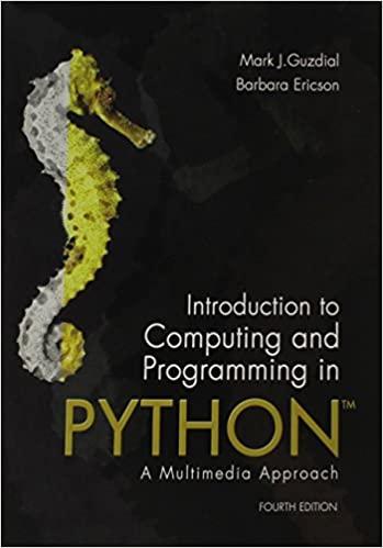 introduction to computing and programming in python a multimedia approach 4th edition mark j. guzdial,
