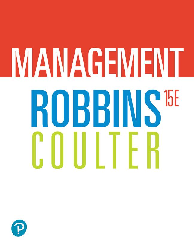 management 15th edition stephen p. robbins, mary a. coulter 9780136714491