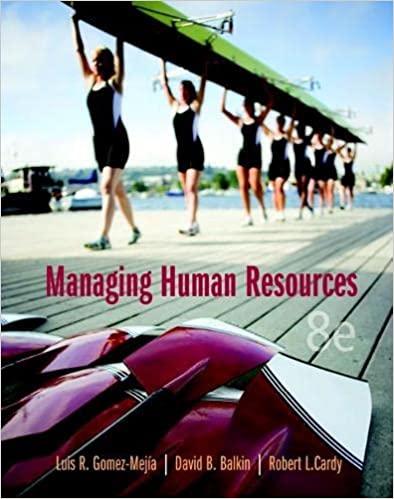 managing human resources 8th edition luis r gomez mejia, david b balkin, robert l cardy 0133029697,