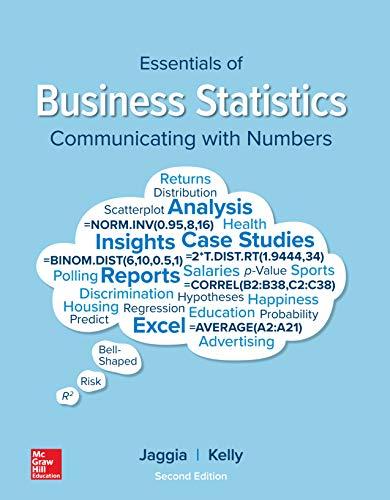 Essentials Of Business Statistics Communicating With Numbers