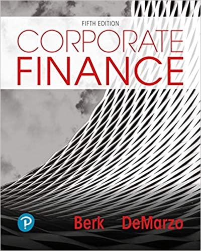 corporate finance 5th edition jonathan berk, peter demarzo 0134999460, 9780134999463