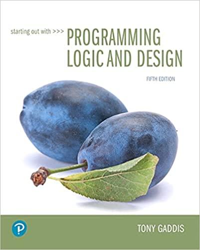 starting out with programming logic and design 5th edition tony gaddis 0134801156, 9780134801155