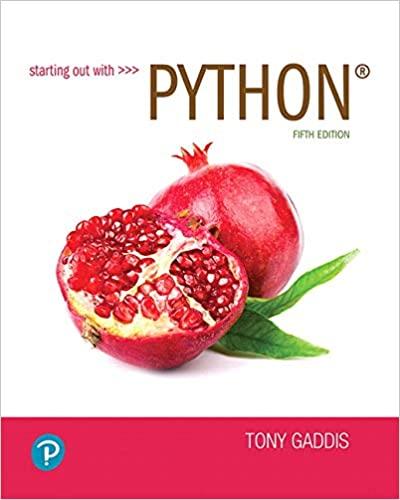 starting out with python 5th edition tony gaddis 0135929032, 9780135929032