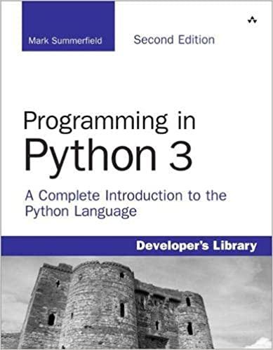 programming in python 3 a complete introduction to the python language 2nd edition mark summerfield