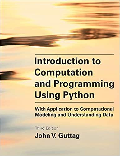 introduction to computation and programming using python 3rd edition john v. guttag 0262542366, 9780262542364