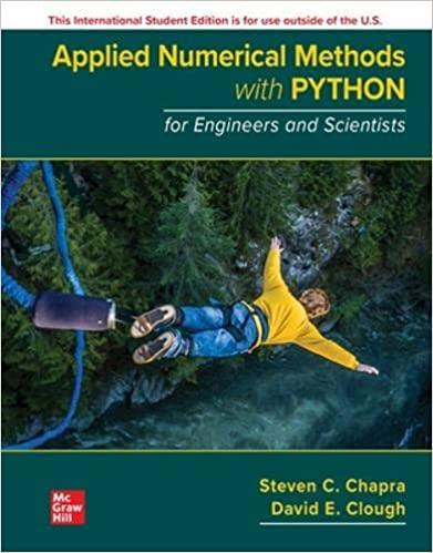 ise applied numerical methods with python for engineers and scientists 1st edition steven c. chapra dr, david