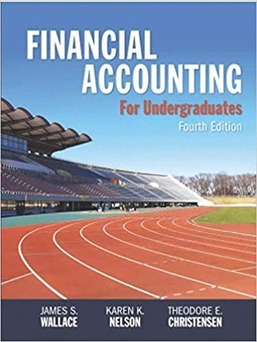 financial accounting for undergraduates 4th edition wallace 1618533088, 9781618533081