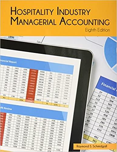 hospitality industry managerial accounting 8th edition raymond s. schmidgall 0866124977, 9780866124973