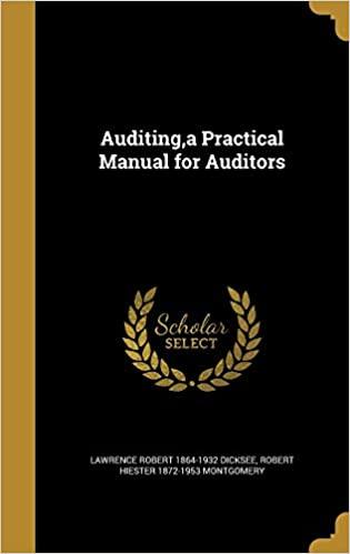 auditing a practical manual for auditors 1st edition lawrence robert dicksee 1360462546, 978-1360462547