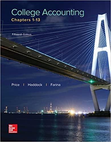 college accounting chapters 1-13 15th edition john price, m. david haddock, michael farina 125999516x,