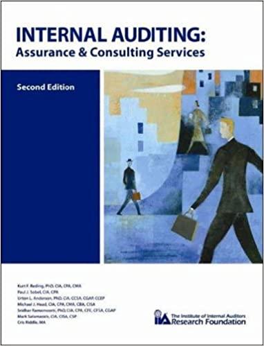internal auditing assurance and consulting services 2nd edition kurt reding, paul sobel, michael head,