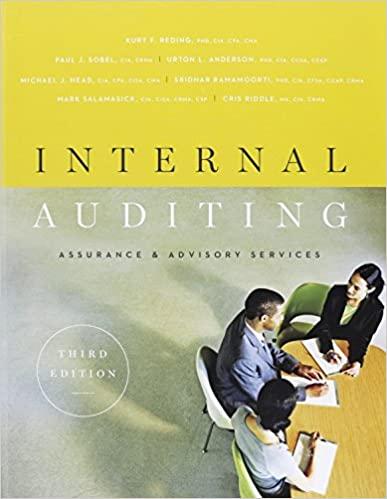 internal auditing assurance and advisory services 3rd edition kurt r. reding, paul j. sobel, urton l.