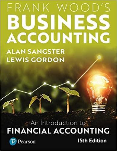 Frank Woods Business Accounting An Introduction To Financial Accounting