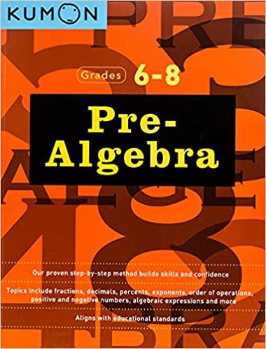 kumon pre algebra 1st edition kumon publishing 9781941082577