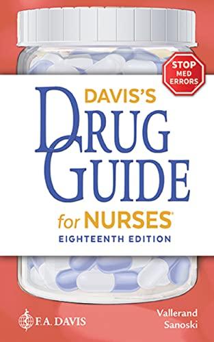 davis's drug guide for nurses 18th edition april hazard vallerand, cynthia a. sanoski 1719646406,