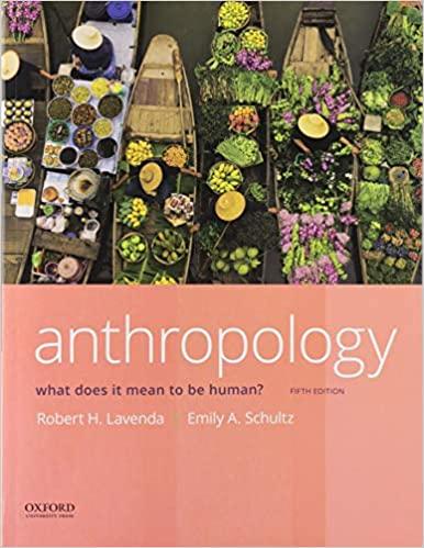 anthropology what does it mean to be human? 5th edition robert h. lavenda, emily a. schultz 0197534430,