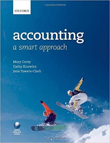accounting a smart approach 1st edition mary carey, jane towers clark, cathy knowles 0199587418,