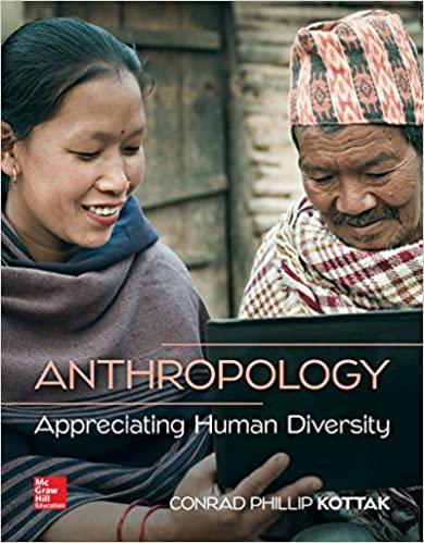 anthropology appreciating human diversity 17th edition conrad phillip kottak 1259818411, 978-1259818417