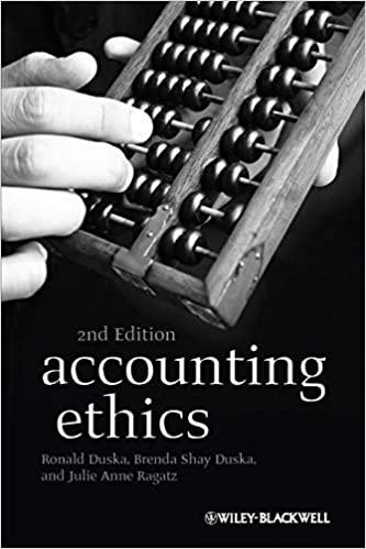 accounting ethics 2nd edition ronald f. duska, brenda shay duska, julie anne ragatz 1405196130, 978-1405196130
