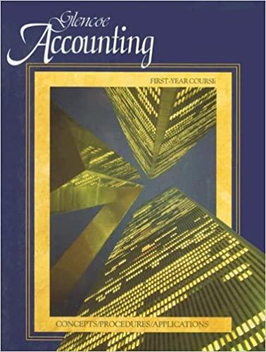 glencoe accounting concepts procedures applicatons 3rd edition mcgraw-hill education 0028036174,