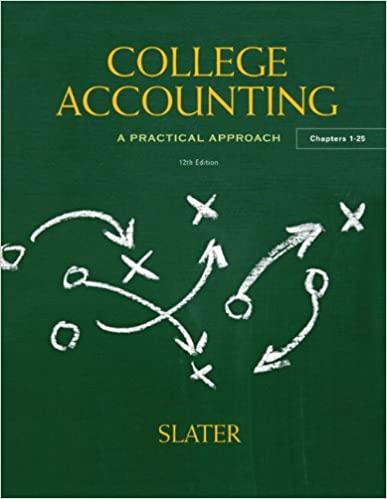 college accounting a practical approach chapters 1-25 12th edition jeffrey slater 013277206x, 978-0132772068