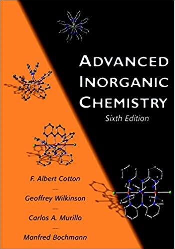 advanced inorganic chemistry 6th edition carlos a. murillo, manfred bochmann, f. albert cotton, geoffrey