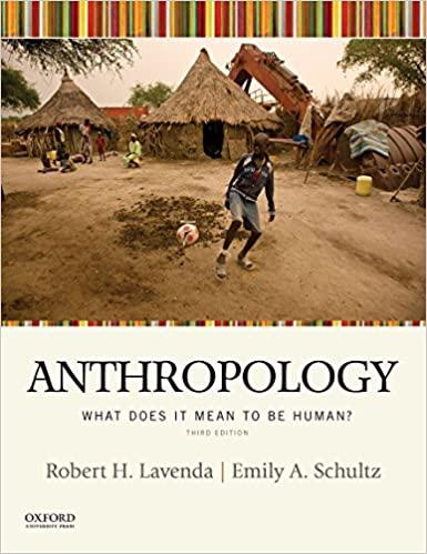 anthropology what does it mean to be human 3rd edition robert h. lavenda, emily a. schultz 9780190210847