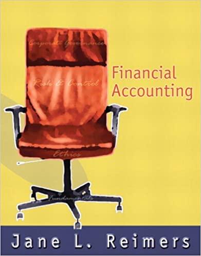 financial accounting 1st edition jane l. reimers 0131492012, 978-0131492011