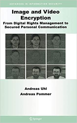 image and video encryption from digital rights management to secured personal communication 1st edition