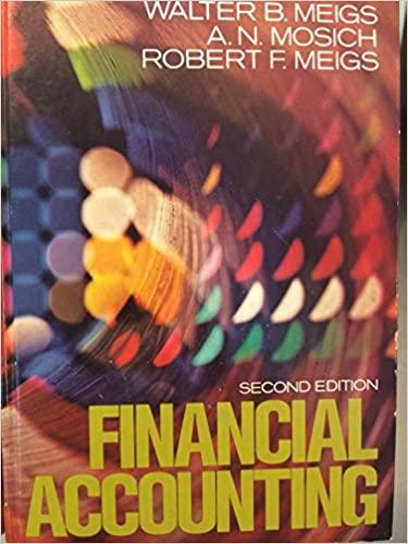 financial accounting 2nd edition walter b. meigs, a. n. mosich, robert f. meigs 0070412901, 978-0070412903