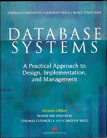 database systems a practical approach to design implementation and management 2nd edition thomas m. connolly,