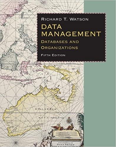 data management databases and organizations 5th edition watson watson 0471715360, 978-0471715368