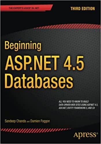 beginning asp.net 4.5 databases 3rd edition sandeep chanda, damien foggon 1430243805, 978-1430243809