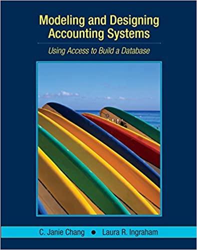 modeling and designing accounting systems using access to build a database 1st edition laura r. ingraham, c.