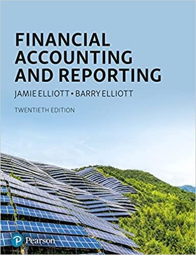 financial accounting and reporting 20th edition barry elliott, jamie elliott 1292399805, 978-1292399805