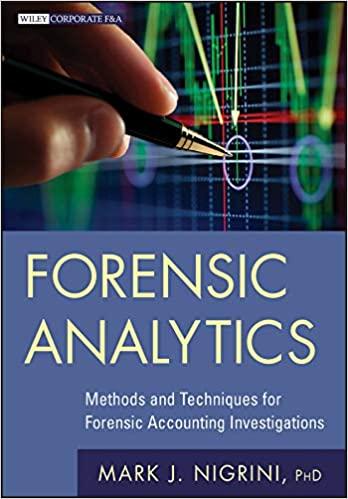 forensic analytics methods and techniques for forensic accounting investigations 1st edition mark j. nigrini
