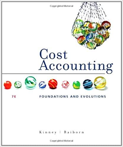 cost accounting foundations and evolutions 7th edition michael r. kinney, cecily a. raiborn 0324560559,